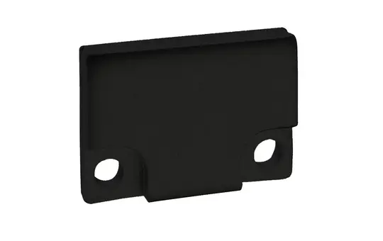 BARTHELME 62398614_9005 Endkappe BARdolino flach, 2 Stück | tiefschwarz