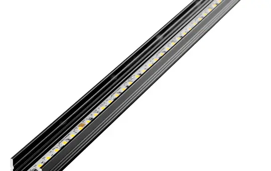 BARTHELME 62399202_9005 Aluminiumprofil BARdolino flach | tiefschwarz | 2 m