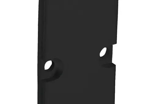 BARTHELME 62399110_9005 Endkappenset BARdolino H 2 Stück, 4 Schrauben | tiefschwarz