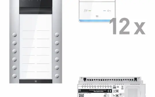 TCS PAAF122/007 Audio-Set Außenstation AP PRO ASA 12 WE, 12 Tasten, 12 Freispr. ISW6010