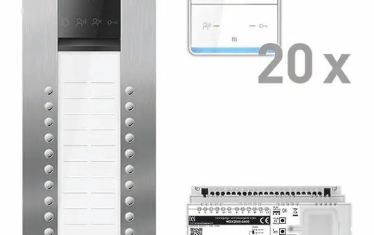 TCS PAUF202/005 Audio-Set Außenstation PES PRO 20 WE, 20 Tasten 2-spaltig, 20 Freispr. ISW6010