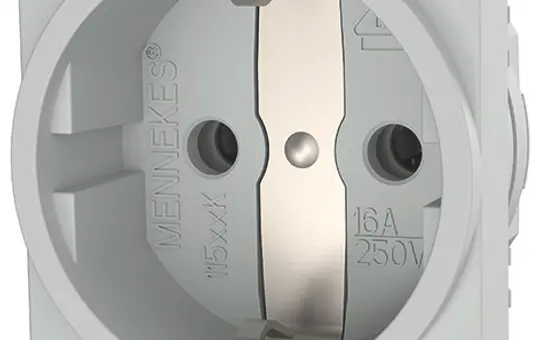 MENNEKES 11530K SCHUKO-Raststeckdose 16 A, 2-polig+PE, 230 V | lichtgrau