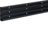 HAGER SL200711 tehalit Sockelleistenkanal-Unterteil 3 Kammern | schwarz | 20x70 mm