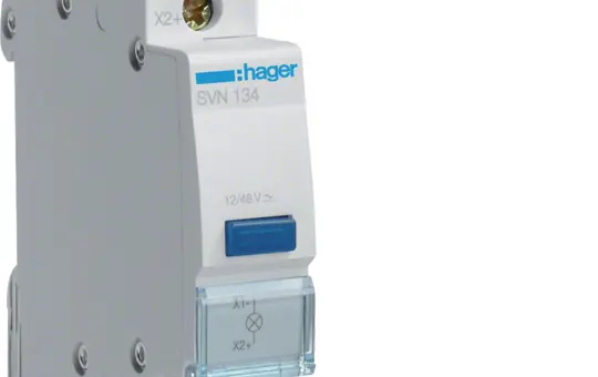 HAGER SVN134 LED Leuchtmelder 12+48 V AC+DC 1-fach | blau