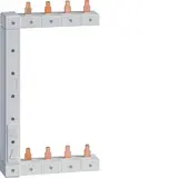 HAGER KCF663S Phasenschiene vertikal 3P+N 2-reihig, links/rechts, L1L2L3N zu L1L2L3N