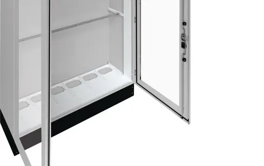 HAGER FR26V2 Standschrank IP55 SKI T=400 mm 200 mm Sockel 6 Felder, mit Klarsichttür | 1850 mm