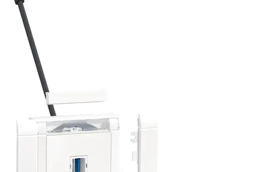 HAGER GMSET119016 tehalit Multimedia-Anschlussset USB3 Typ A, frontrastend | verkehrsweiß