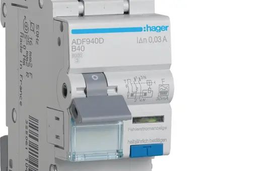 HAGER ADF940D FI/LS-Schalter Typ F B-Char. 30 mA 2-pol. 40 A