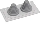 HAGER FZ415S Kabeleinführung univers Kunststoff, 2 Tüllen für Kabel-⌀ 23-55 mm