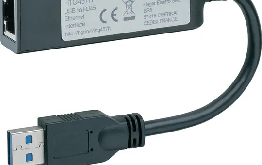 HAGER HTG457H Schnittstellenadapter USB zu Ethernet