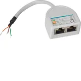 HAGER HTG468H RJ45 zur Verdrahtung 2 Buchsen und Verdrahtung auf der anderen Seite