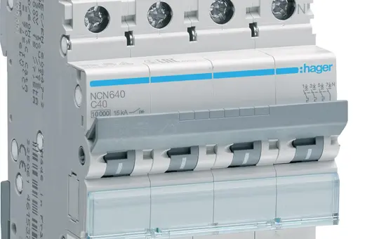HAGER NCN640 Leitungsschutzschalter 3P+N Typ C 40 A, 10 kA/15 kA