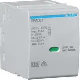 HAGER SPA081 Steckmodul L-N/PEN Uc 350V Iimp 25kA Up 1.5kV für SPA80x