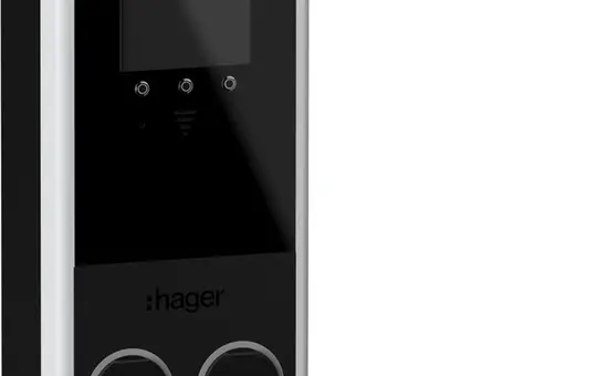 HAGER XVP222S Ladestation witty park 2 2x22 kW, Typ 2S, Wandmontage