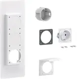 HAGER ZY01SD Steckdosenflansch universZ Schuko-Steckdose, Verschlussplatte links+rechts