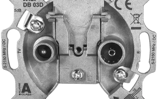 BUSCH-JAEGER 0230-102 Antennendose 2-fach, TV/SAT, Stich, gerade