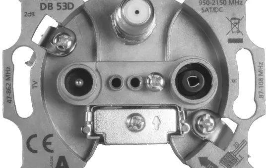 BUSCH-JAEGER 0232-102 Antennendose 3-fach, TV/SAT, Stich, gerade