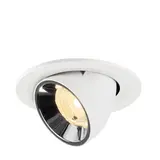 SLV 1009411 LED Deckeneinbauleuchte rund NUMINOS GIMBLE S 6,7 W, 3000 K, 40° | weiß/chrom