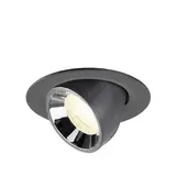 SLV 1010067 LED Deckeneinbauleuchte rund NUMINOS GIMBLE XS 6,9 W, 4000 K, 40° | schwarz/chrom