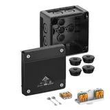 SPELSBERG Abox Pro SLK-2,5²/sw Abzweigkasten m. Kipphebelkl. Standard, bodenfixierte Klemmen | schwarz | 2,5 mm²