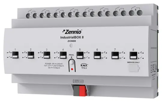 ZENNIO ZIOINB8 KNX-Schaltaktor IndustrialBOX 8-fach, secure