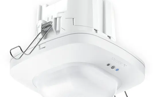 STEINEL 088828 Deckenpräsenzmelder IR Quattro HD DALI eckig Deckeneinbau, duo | weiß