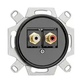 THPG 101360 Multimediadose Bakelit Cinch, rot/weiß | schwarz