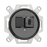THPG 101363 Kommunikationseinsatz Bakelit USB-C | schwarz