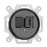 THPG 101364 Kommunikationseinsatz Bakelit HDMI | schwarz