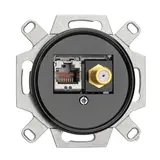 THPG 101369 Kommunikationseinsatz Bakelit SAT/F-Buchse | schwarz