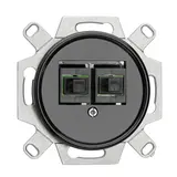 THPG 101367 LWL Anschlussdose Simplex Bakelit 2-fach | schwarz