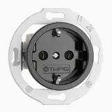 THPG 174024 SCHUKO-Steckdose Porzellan Standard | schwarz