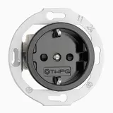 THPG 174025 SCHUKO-Steckdose Porzellan Shutter | schwarz