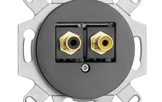THPG 174041 Multimediadose Porzellan Cinch, gelb/schwarz | schwarz