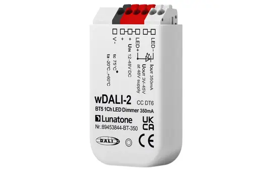 LUNATONE 89453844-BT-350 wDALI-2-LED-Dimmer CC UP 1-fach, 350 mA
