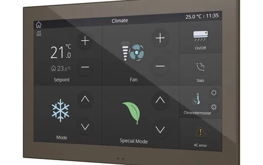 ZENNIO ZVIZ100M KNX-Touchpanel mokka | 10 Zoll