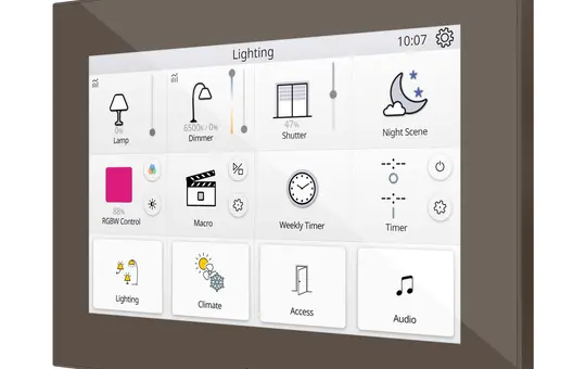 ZENNIO ZVIZ70V2M KNX-Touchpanel mokka | 7 Zoll