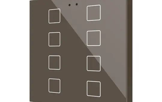 ZENNIO ZVIFR8M KNX-Tastsensor Flat RGB 8-fach | mokka