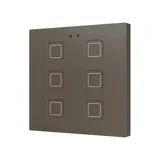 ZENNIO ZVITR6M KNX-Tastsensor Tecla RGB 6-fach | mokka