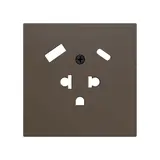 ZENNIO ZS70CEUA2USM Steckdosenabdeckung international ZS70 EU/USA, USB C/A | mokka