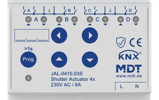 MDT JAL-0410.03S KNX Jalousieaktor 230 V 4-fach, secure