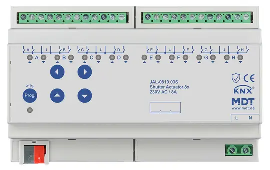 MDT JAL-0810.03S KNX Jalousieaktor 230 V 8-fach, secure