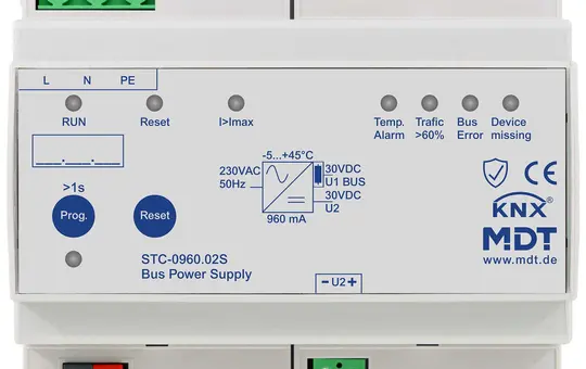 MDT STC-0960.02S KNX Busspannungsversorgung 960 mA, Diagnosefunktion, Secure