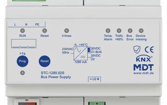 MDT STC-1280.02S KNX Busspannungsversorgung 1280 mA, Diagnosefunktion, Secure