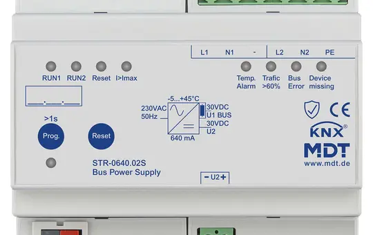 MDT STR-0640.02S KNX Busspannungsversorgung 640 mA, Diagnosefunktion, redundant, Secure
