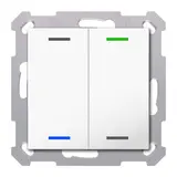 MDT TAL-55T2002.02S KNX-Tastsensor Light 55 m. Temperaturs. 2-fach, neutral, Secure | reinweiß glänzend