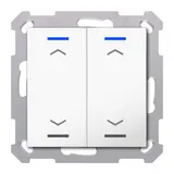 MDT TAL-55T2A02.02S KNX-Tastsensor Light 55 m. Temperaturs. 2-fach, Pfeile, Secure | reinweiß glänzend