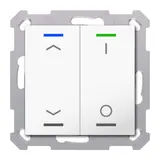MDT TAL-55T2C02.02S KNX-Tastsensor Light 55 m. Temperaturs. 2-fach, Pfeile, IO, Secure | reinweiß glänzend