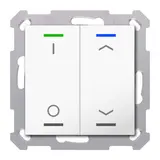 MDT TAL-55T2D02.02S KNX-Tastsensor Light 55 m. Temperaturs. 2-fach, IO, Pfeile, Secure | reinweiß glänzend