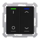 MDT TAL-55T2D06.02S KNX-Tastsensor Light 55 m. Temperaturs. 2-fach, IO, Pfeile, Secure | schwarz matt